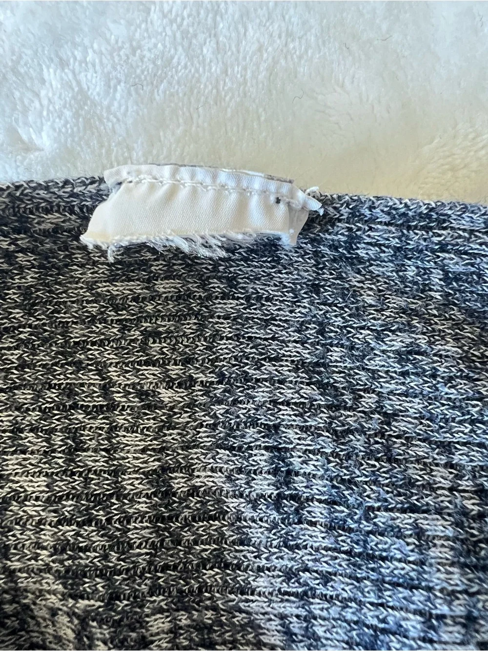 J.Crew Blue & White Marled Knit Sweater Button Cuffs Women’s Size Large